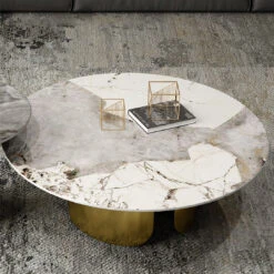 Amina Nesting Coffee Table Set, Gold Base, Sintered Stone(Amina Nesting Coffee Table Set Gold Sintered Stone) -Weilai Concept 3 3402b593 a0c6 4e3c a524 717f4d2ae14d