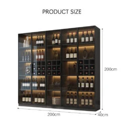 Hampshire I Wine Cabinet, Wine Storage With Glass Doors & Lights(Hampshire Wine Storage) -Weilai Concept 3 3652a592 16a7 474b 9c0f 8965fbfa4e09
