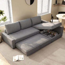 Edwards Three Seater Corner Sofa Bed With Storage, Linen(Edwards Corner Sofa) -Weilai Concept 4 4d4ff9b1 ecf5 4792 b964 cfacd53e040c