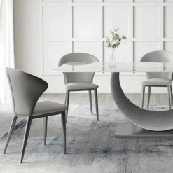 Vera Dining Table & Chairs, Sintered Stone, White(Vera Dining Table Chairs Sintered Stone White) -Weilai Concept 4 b7036ba2 e251 4c1a b088 2ff59efd2850