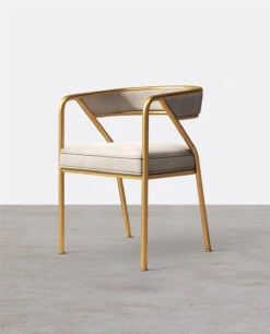 Dwight Dining Chair, Gold Frame(Dwight Dining Chair Gold Frame)