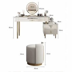 Prestigio Dressing Table With LED Mirror, Cream(Prestigio Dressing Table With Led Mirror) -Weilai Concept 5 370ce74e c214 4118 a7c2 429c43841afc