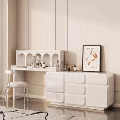 Qwincy Dressing Table With Sideboard, Black, Cream(Qwincy Dressing Table With Sideboard Black White) -Weilai Concept 5 b77e54ed 15f5 4d27 a451 a03ba580a909