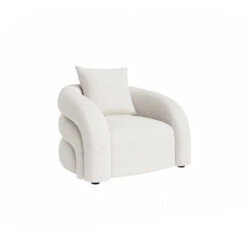 Sadiq Armchair With Cushion, White Boucle(Sadiq Armchair With Cushion White Boucle) -Weilai Concept 5 e77bc37f b0ad 4e2f 9633 06ff6f9572f6