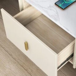 Taro Bedside Table, Cream(Taro Bedside Table Beige) -Weilai Concept 6 3fb3a73e 98f3 49cf 984f c3564a5f85ef