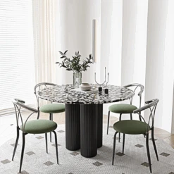Martinez Small Round Dining Table, Marble(Martinez Small Round Dining Table Marble) -Weilai Concept 6 b5988b83 9274 4b07 b485 cb6cd6712762