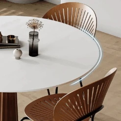 Anderson Small Round Dining Table, Sintered Stone & Solid Wood(Anderson Small Round Dining Table Sintered Stone Solid Wood) -Weilai Concept 6 f69660ca c817 4314 8794 ccae31c24161