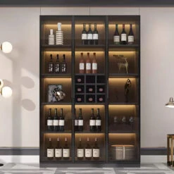 Hampshire I Wine Cabinet, Wine Storage With Glass Doors & Lights(Hampshire Wine Storage) -Weilai Concept 7 364b527d 0c6e 4b43 b0c8 a3a73eb10c70