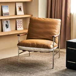 Prasad Lounge Chair Armchair With Ottoman, Real Leather(Prasad Loung Chair With Ottoman Real Leather) -Weilai Concept 7 7bf869d0 8a84 43dd a034 4e1bdbfaef72