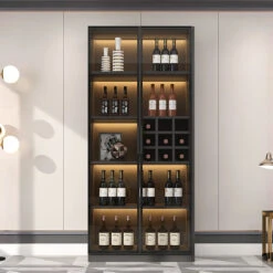 Hampshire I Wine Cabinet, Wine Storage With Glass Doors & Lights(Hampshire Wine Storage) -Weilai Concept 8 005d01e8 3ec8 41a7 8bfa 17e54db1f722