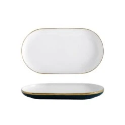 9 Piece Dinner Set, White And Dark Blue(9 Piece Dinner Set White And Dark Blue) -Weilai Concept 9 piece dinner set white and dark blue weilai concept weilai concept 11