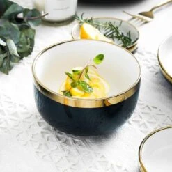 9 Piece Dinner Set, White And Dark Blue(9 Piece Dinner Set White And Dark Blue) -Weilai Concept 9 piece dinner set white and dark blue weilai concept weilai concept 3