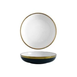 9 Piece Dinner Set, White And Dark Blue(9 Piece Dinner Set White And Dark Blue) -Weilai Concept 9 piece dinner set white and dark blue weilai concept weilai concept 4