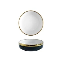 9 Piece Dinner Set, White And Dark Blue(9 Piece Dinner Set White And Dark Blue) -Weilai Concept 9 piece dinner set white and dark blue weilai concept weilai concept 7