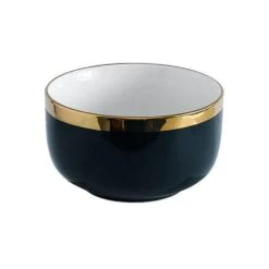 9 Piece Dinner Set, White And Dark Blue(9 Piece Dinner Set White And Dark Blue) -Weilai Concept 9 piece dinner set white and dark blue weilai concept weilai concept 9