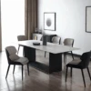 Alme Dining Table, Black Base(Alme Dining Table)