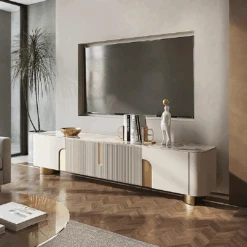 Athena TV Stand, Cream & Gold(Athena Tv Stand For 75 Inch Tv Cream Gold)