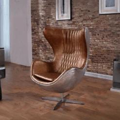 Aviator Office Chair, Aluminium Shell(Aviator Egg Chair)