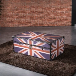 Aviator Union Jack Suitcase Coffee Table, Industrial Storage(Aviator Union Jack Suitcase Coffee Table Industrial Storage)