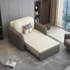 Caio Single Sofa Bed, Leathaire(Caio Single Sofa Bed Leathaire)