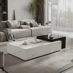 Erato Rectangle Nesting Coffee Table Set, Extendable(Erato Rectangle Coffee Table Set With Storage Extendable)