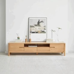 Haygashen Rattan TV Stand, Oak(Haygashen Rattan Tv Stand Oak)