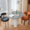 Martinez Small Round Dining Table, Marble(Martinez Small Round Dining Table Marble)