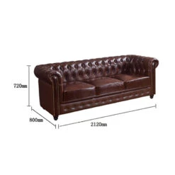 Vintage Chesterfield Three Seater Sofa(Vintage Chesterfield Three Seater Sofa) -Weilai Concept O1CN01Sl2gjz1T6YbEN26oC 2204159252333 2