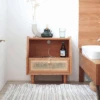 Pavia Side Table, Bedside Table, Oak(Pavia Side Table Bedside Table Rattan Oak)