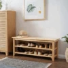 S1412 Shoe Storage Bench, Oak(S1412 Shoe Storage Oak)