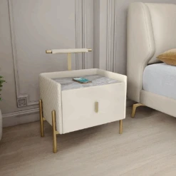 Taro Bedside Table, Cream(Taro Bedside Table Beige)