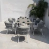 Vallee Rattan Dining Chair, Outdoor, Black Metal, For Clearance X 4(Vallee Rattan Dining Chair Outdoor For Display X 4)