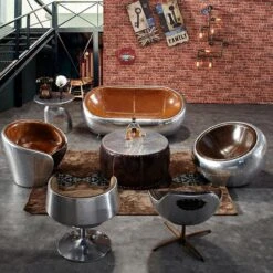 Aviator Airplane Tub Two Seater Sofa, Aluminum Loveseat(Aviator Airplane Tub Sofa Aluminum Loveseat) -Weilai Concept aviator airplane tub sofa aluminum loveseat weilai concept weilai concept 3