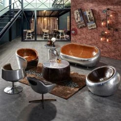 Aviator Airplane Tub Two Seater Sofa, Aluminum Loveseat(Aviator Airplane Tub Sofa Aluminum Loveseat) -Weilai Concept aviator airplane tub sofa aluminum loveseat weilai concept weilai concept 4
