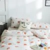 CA058 Linen Duvet Cover + Bed Sheet + 2 Pillowcases, King, More Patterns Available(Ca058 Linen Duvet Cover Bed Sheet 2 Pillowcases King More Patterns Available)