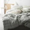 CA098 Linen Duvet Cover + Bed Sheet + 2 Pillowcases, King, More Patterns Available(Ca098 Linen Duvet Cover Bed Sheet 2 Pillowcases King More Patterns Available)
