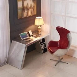 Timothy Oulton Aviator Aviation Desk, Office Desk, Aluminium(Timothy Oulton Aviator Aviation Desk)