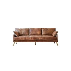 Luna Three Seaters Sofa, Three Seater Corner Sofa, Real Leather(Luna Three Seaters Sofa Italian Genuine Leather) -Weilai Concept luna three seaters sofa italian genuine leather weilai concept weilai concept 2