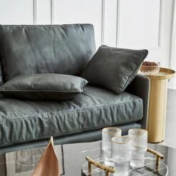 Luna Three Seaters Sofa, Three Seater Corner Sofa, Real Leather(Luna Three Seaters Sofa Italian Genuine Leather) -Weilai Concept luna three seaters sofa italian genuine leather weilai concept weilai concept 4