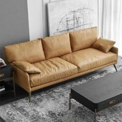 Luna Three Seaters Sofa, Three Seater Corner Sofa, Real Leather(Luna Three Seaters Sofa Italian Genuine Leather) -Weilai Concept luna three seaters sofa italian genuine leather weilai concept weilai concept 5