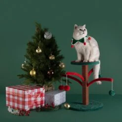 NA62 Pet Furniture Cat Kitten Christmas Tree, Scratcher Tree(Na62 Pet Furniture)
