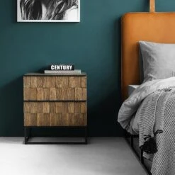 Pine Bedside Table, Oak(Pine Bedside Table Oak) -Weilai Concept pine side table oak weilai concept weilai concept 3