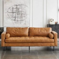 Porto Three Seater Sofa, Real Leather(Porto Three Seater Sofa) -Weilai Concept porto two seater sofa italian genuine leather weilai concept weilai concept 5c506ffc 1098 407b a8bf 95e4c8a2a5b5