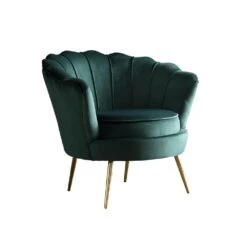 Shell Armchair, Velvet(Shell Armchair Velvet) -Weilai Concept shell armchair velvet weilai concept green weilai concept 2