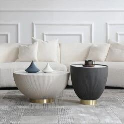 Theo Coffee Table Set, Black And White(Theo Coffee Table Set White And Black) -Weilai Concept theo coffee table set white and black weilai concept weilai concept 3